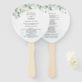 Leque Dusty Blue Eucalyptus Greenery Casamento Suculento