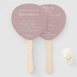 Leque Dusty Rosa Botanical Branch Program Hand F