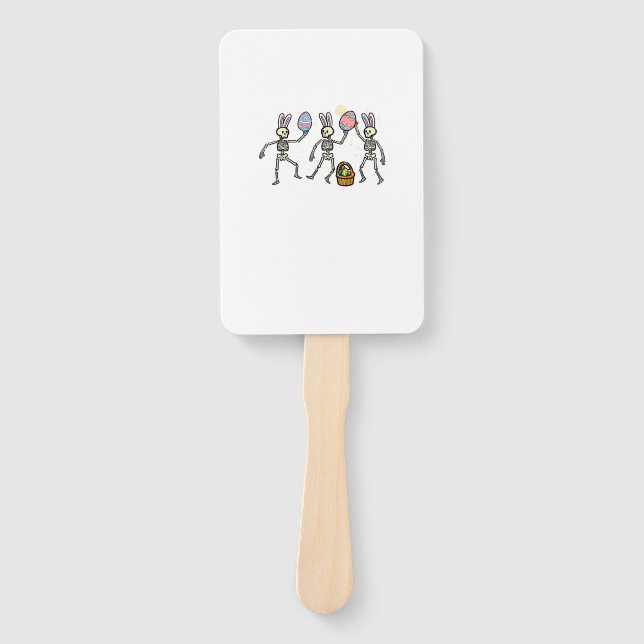 Leque Easter Skeletons Dancing Eggs Funny Bones Men Wome (Frente)