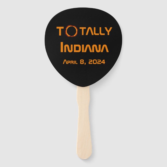 Leque Eclipse Solar 2024 de Indiana Total (Frente)