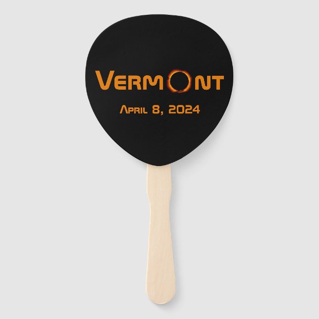 Leque Eclipse Solar Totalmente Vermont 2024 (Frente)