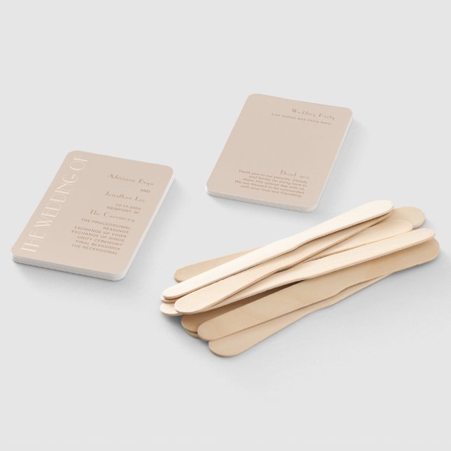 Leque Elegant Beige Wedding (Desmontado)