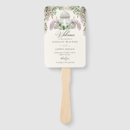 Leque Elegant Blush Garden Wedding Program