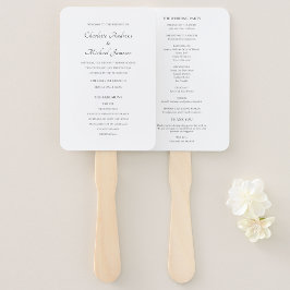 Leque Elegant Script Wedding Ceremony Program