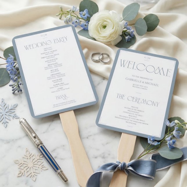 Leque Elegant Welcome Wedding Ceremony Fan Program (Criador carregado)
