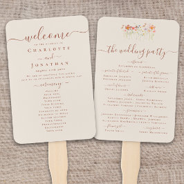 Leque Elegante Cerimônia de Casamento Boho Outono com Fl