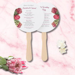 Leque Elegante Cerimônia de Casamento com Proteas Tropic