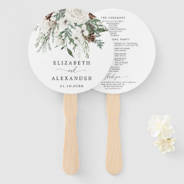 Leque Elegante festivo inverno evergreen programa de cas