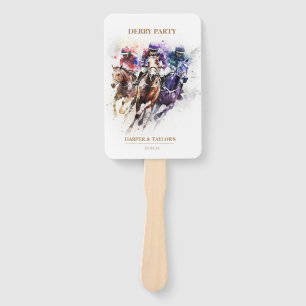 Leque Elegante Race Horse Derby Partido Equestre