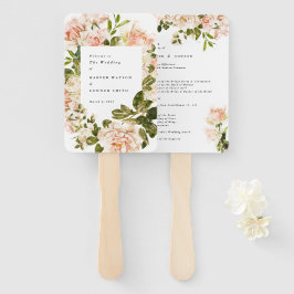 Leque Elegante Rosa Romance Wedding