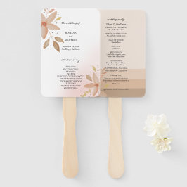 Leque Elegante Terracotta Blush Watercolor Art