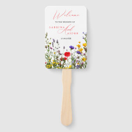 Leque Elegante Wild Flower Blooming Weding Program
