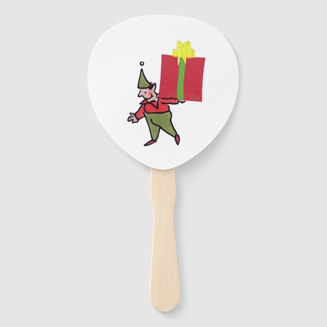 Leque Elf With Red Box paddle hand fans (Frente)