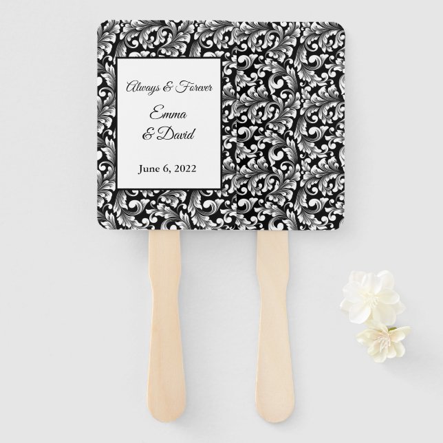 Leque em Formato de Raquete (Frente e Verso)