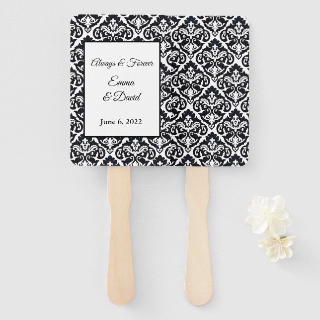 Leque em Formato de Raquete (Frente e Verso)