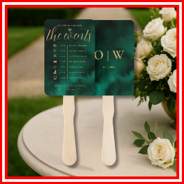 Leque Emerald Green - Programa de Casamento da Ordem Dou