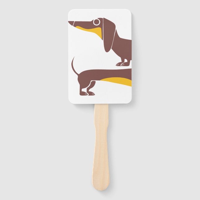 Leque Engraçado e fofo dachshund para os pais de cães lo (Frente)