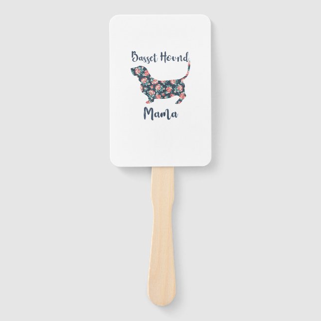 Leque Engraçado Funny Basset Dava Presente Basset Caçou  (Frente)