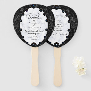 Leque Esferas de Mármore Branco e Preto Opulentas