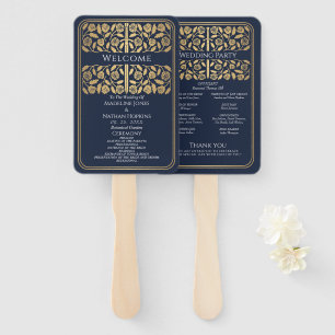 Leque Espada Dourada Medieval Azul Programa Casamento Re