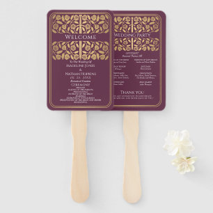 Leque Espada Dourada Medieval Malva Programa Casamento R