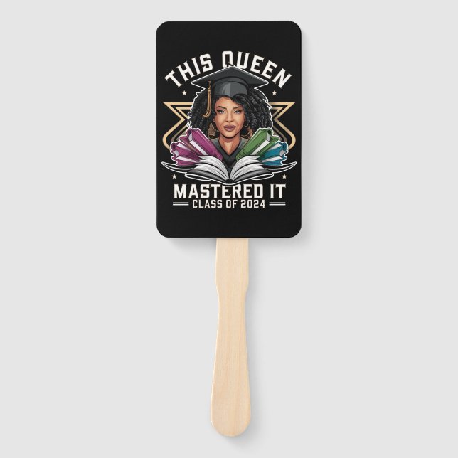 Leque Esta Rainha Mastered sua Classe de Graduação 2024 (Frente)