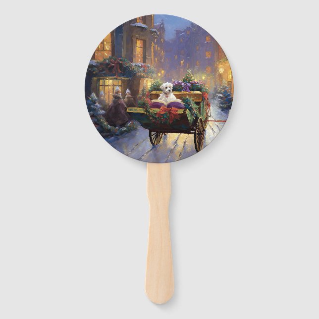 Leque Estação Festiva de Natal Maltês (Frente)