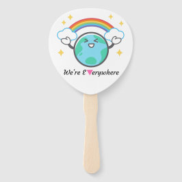 Leque Estamos em todos os lugares do triângulo rosa