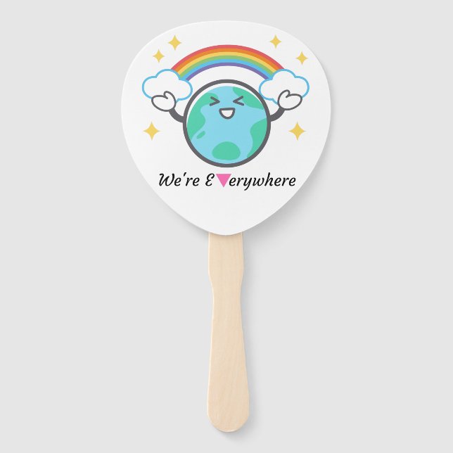 Leque Estamos em todos os lugares do triângulo rosa (Frente)