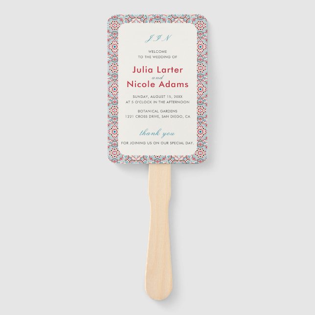 Leque Estilos Geométricos Estilhará Casamento Metálico d (Frente)