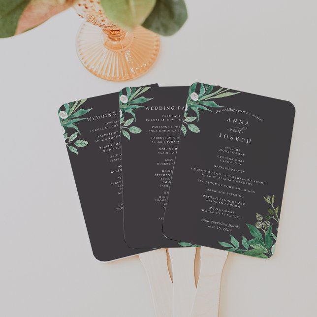 Leque Estufa | Programa de Casamento Botânico por Aquare (Criador carregado)