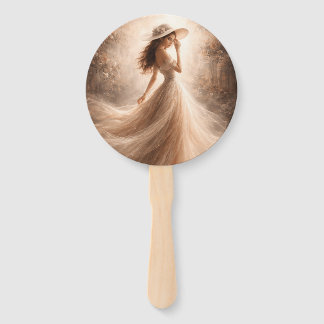 Leque Ethereal Slavic Water Nymph Wedding Program Fan 