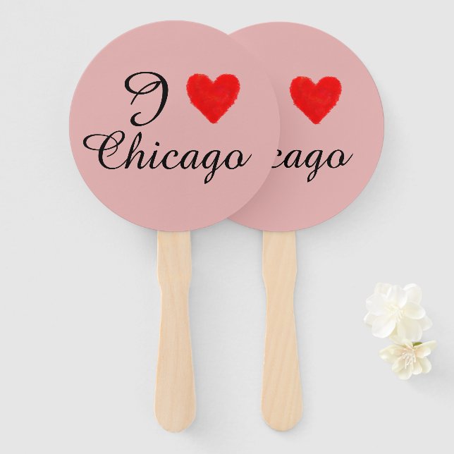Leque EU AMO Chicago (Frente e Verso)