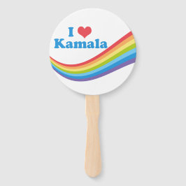 Leque Eu Amo Kamala Cute Election Rainbow