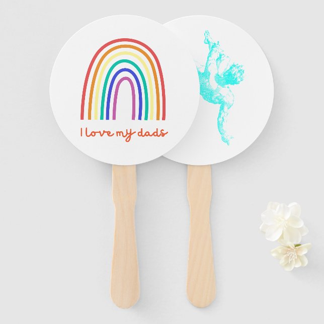 Leque Eu Amo o Conjunto de Ventoinhas do Meu Pai (Frente e Verso)