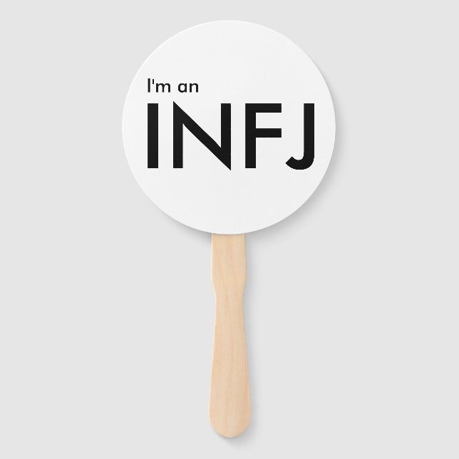 Leque Eu sou um INFJ - Personalidade Tipo Branco (Verso)
