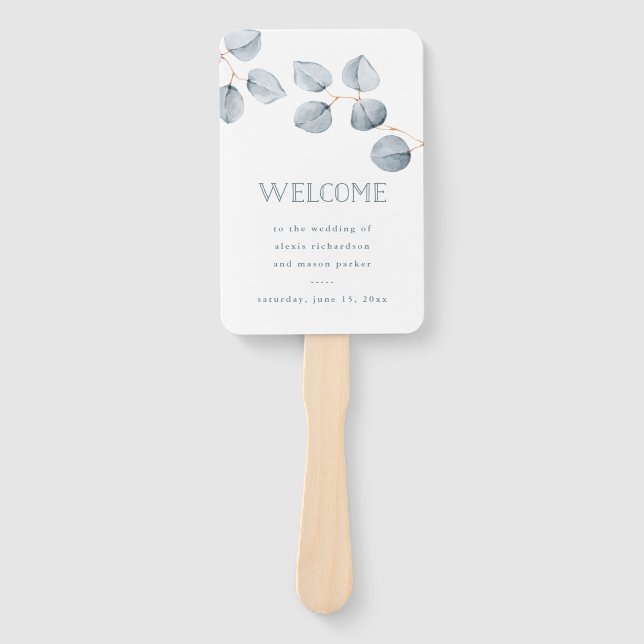 Leque Eucalyptus Simplicity | Boas-vindas (Frente)