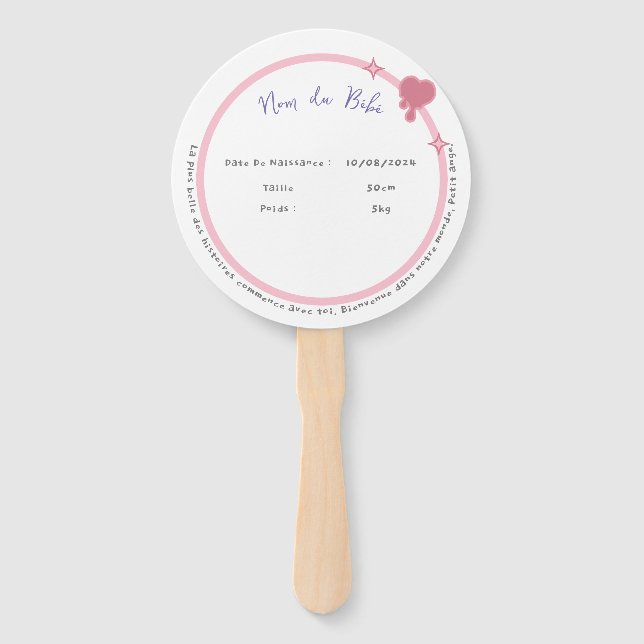 Leque Éventails Cœur (Verso)