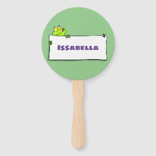 Leque Exemplo de desenho animado de sinal verde de sapo