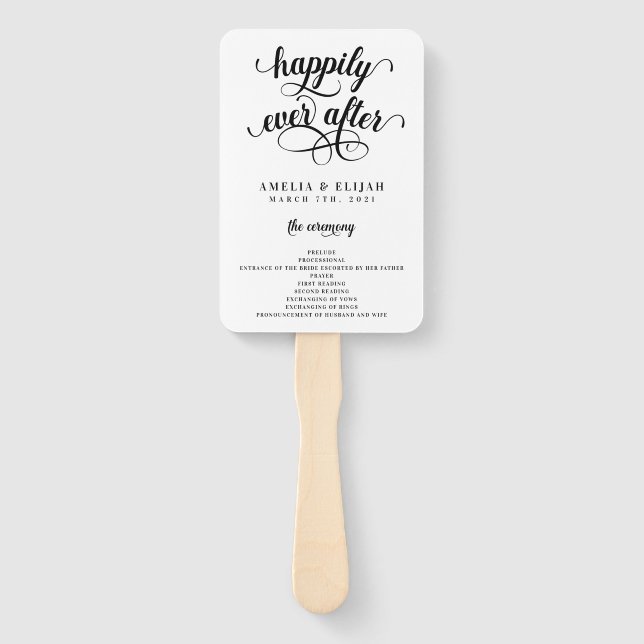 Leque Fã do Programa Cerimônia de Casamento Feliz (Frente)