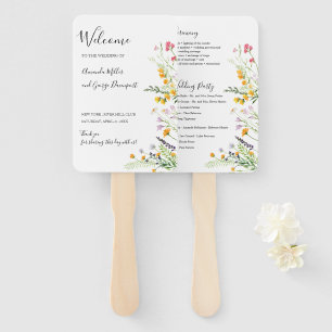 Leque Fã do programa de casamento de flores selvagens