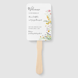 Leque Fã do programa de casamento de flores selvagens