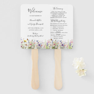 Leque Fã do programa de casamento de verão de flores sel