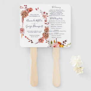 Leque fã do programa de casamento Floral do BOHO