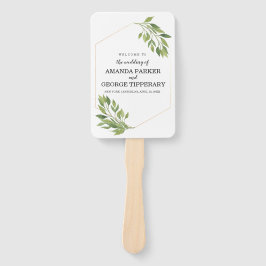 Leque Fã do programa de casamento Greenery