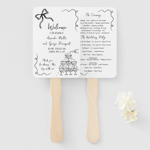 Leque fã do programa de casamento quirky do arco