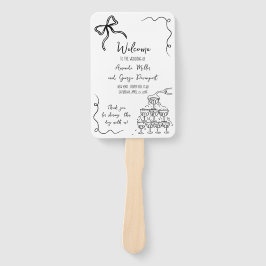 Leque fã do programa de casamento quirky do arco