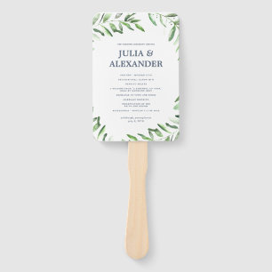 Leque Fã do programa do casamento do jardim de Boho do