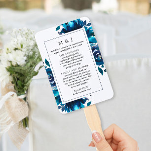 Leque Fã floral do programa do convite do casamento do