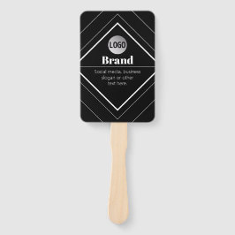 Leque Faça o Upload do Seu Logotipo e Design de Texto Pe